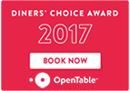 Open Table Diners Choice Award for 2017 (Opens in a New Window)