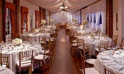 View Photo #8 - White wedding reception table settings