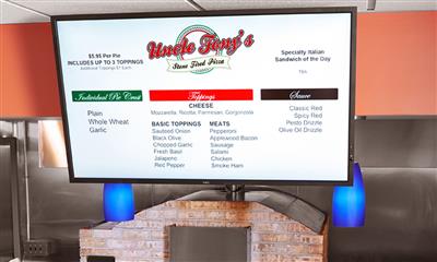 View Photo #15 - Uncle Tony's stone fired pizza menu