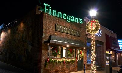 View Photo #1 - Front of Finnegan's with Holiday Lights