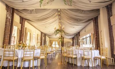 View Photo #7 - White wedding reception table settings